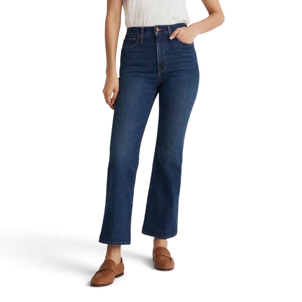 Madewell The Perfect Vintage Flare Crop Jeans Womens 29 Corgan Ankle Stretch